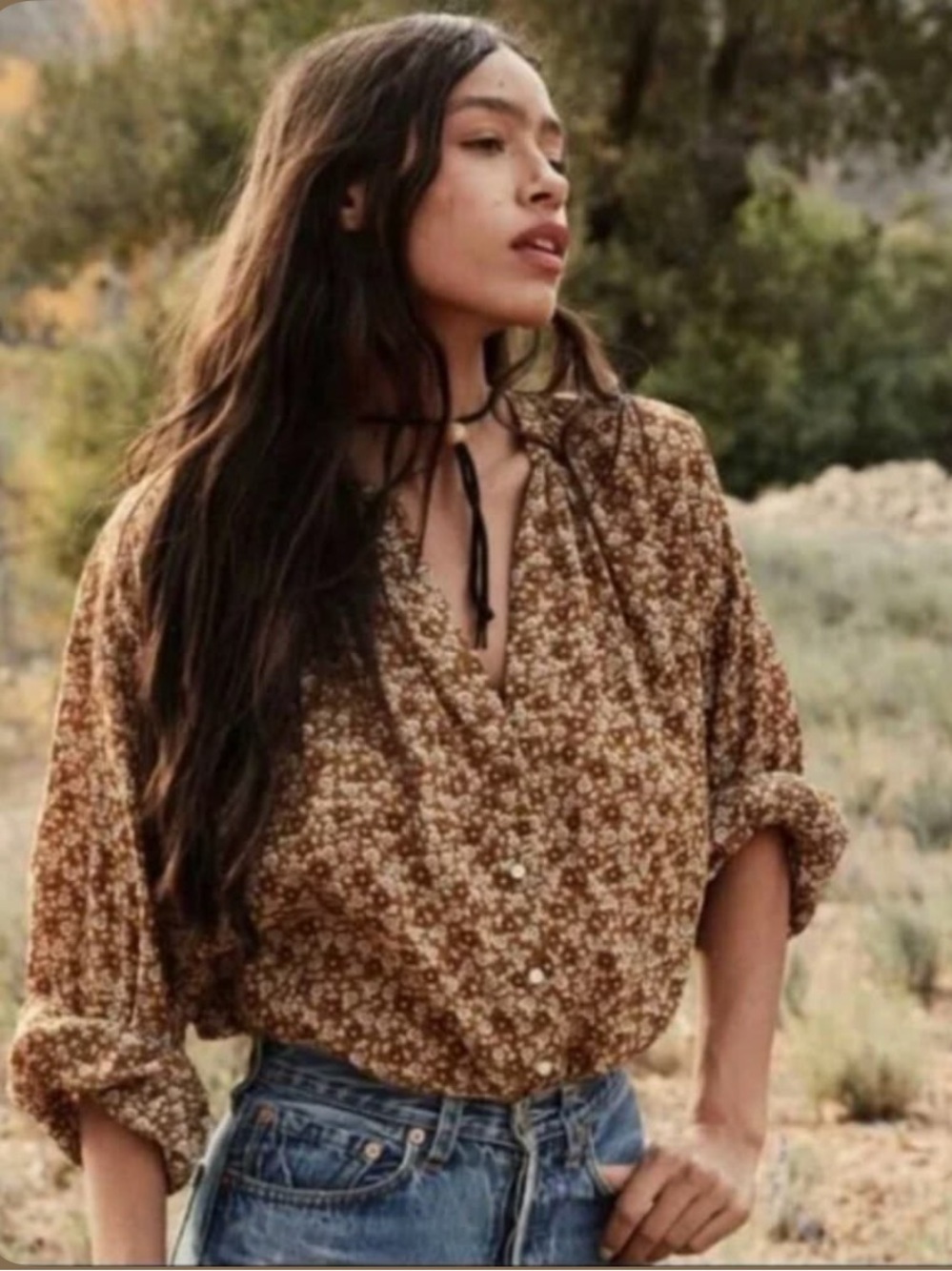 Doen Jane Top in Golden Mesa Floral